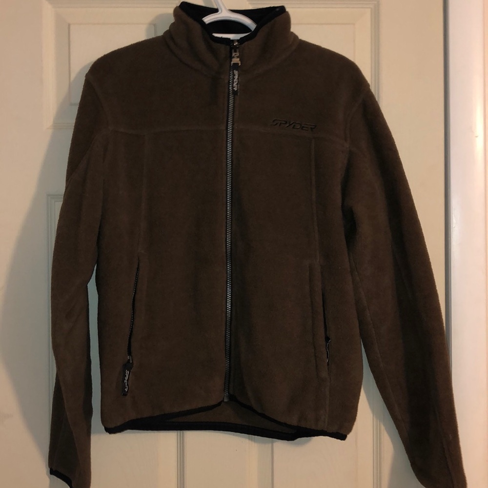 Brown Spyder Zip Up Fleece